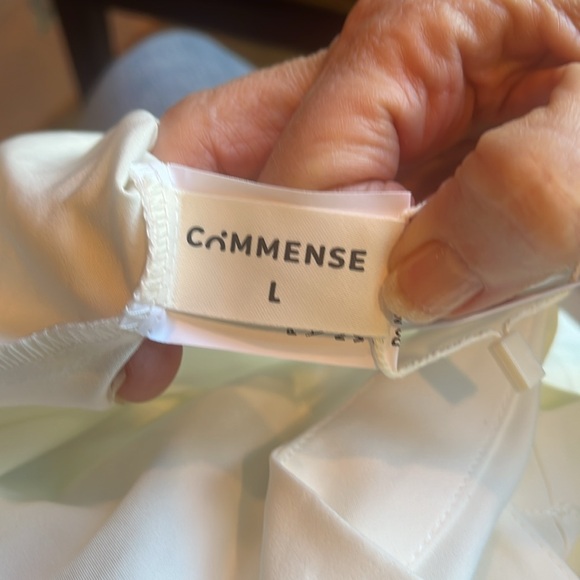 Commense Summer Casual Cap Sleeve Mock Neck Cut Out Long Dress In White Size L - Picture 11 of 13